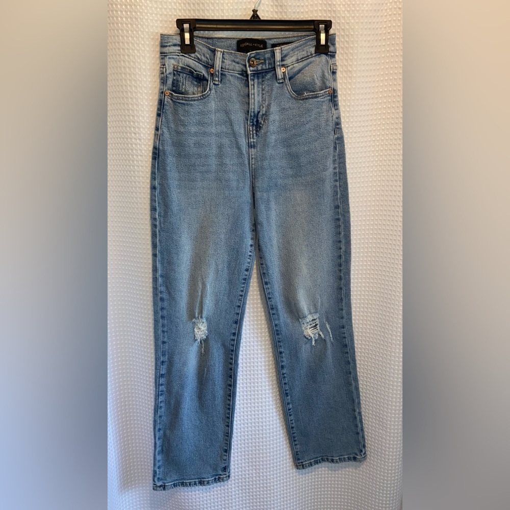 KENDALL + KYLIE the‎ high rise skater distressed mom Jeans size 3/26